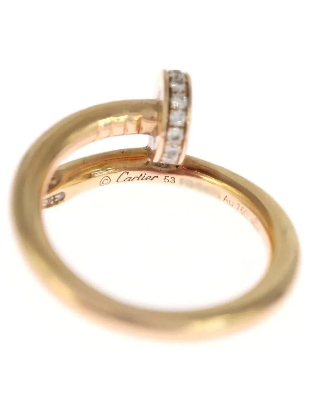 Cartier Juste un Clou Diamond Ring 750 18k Pink Gold